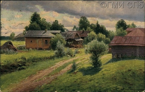 Хутор. Худ. В. Батурин. V. Batourine. Gutsgebӓude. Начало  XX века