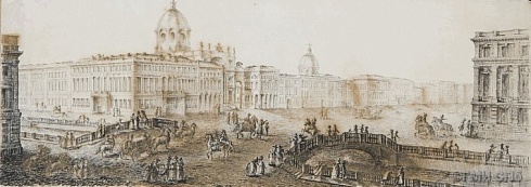 Lamoni D.F. Nevsky Prospect at the Catherine Canal. After 1783