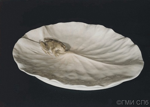 Сухарница с фигуркой лягушки.  1897–1905 