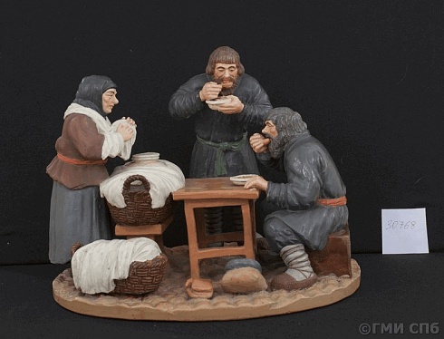 Sculptural group "Scene in the street".  1860-1879