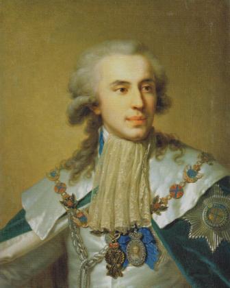 И. Б. Лампи Старший (?). Портрет князя П.А.Зубова. 1790-е.  Холст, масло. ГМИ СПб
