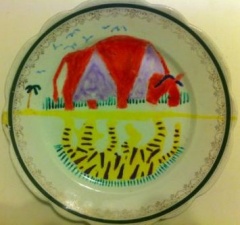 A dish: before and after