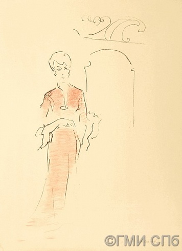 Неменова Г.М.  Портрет Е.В. Юнгер.  1930-1940 