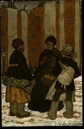 Types of St. Petersburg. Cabmen. 1914