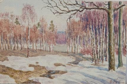 Обух Н.К.  Окрестности Петрограда. Весна. 1910-е годы