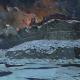 А.И. Чалов. Шлиссельбургская крепость (Орешек) в бою 7 ноября 1941 г. 1985–1986. Холст, масло. ГМИ СПб.